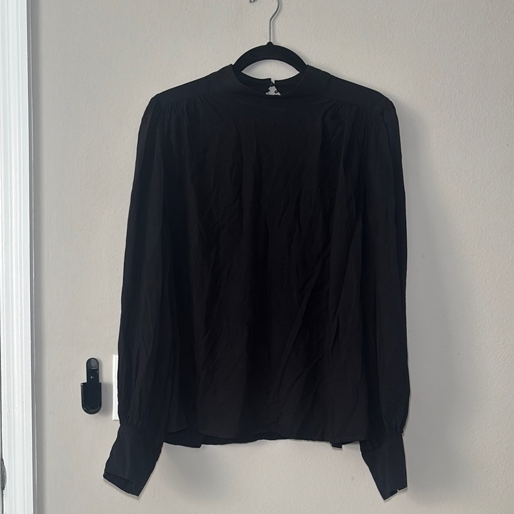 Express Black Mock Neck Long Sleeve Top